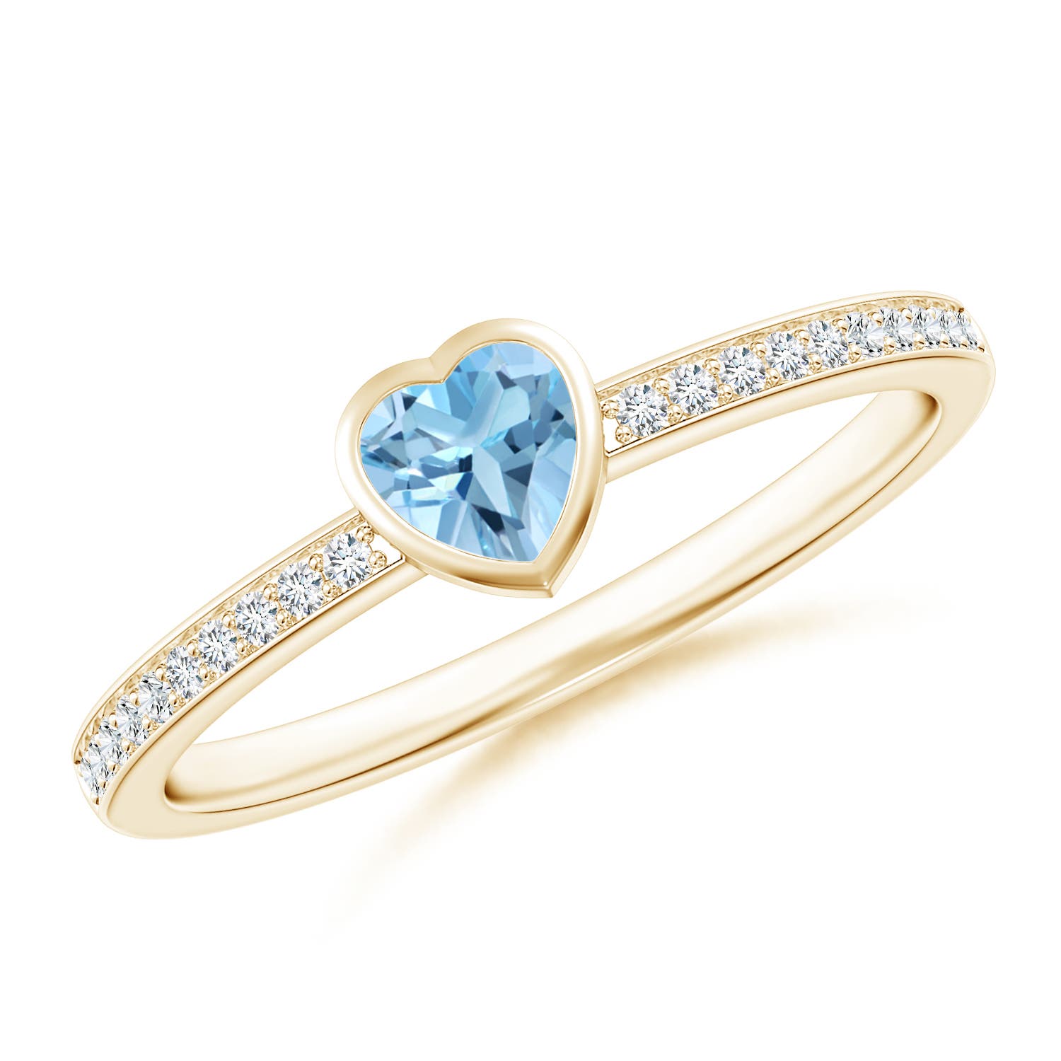 A - Swiss Blue Topaz / 0.42 CT / 14 KT Yellow Gold