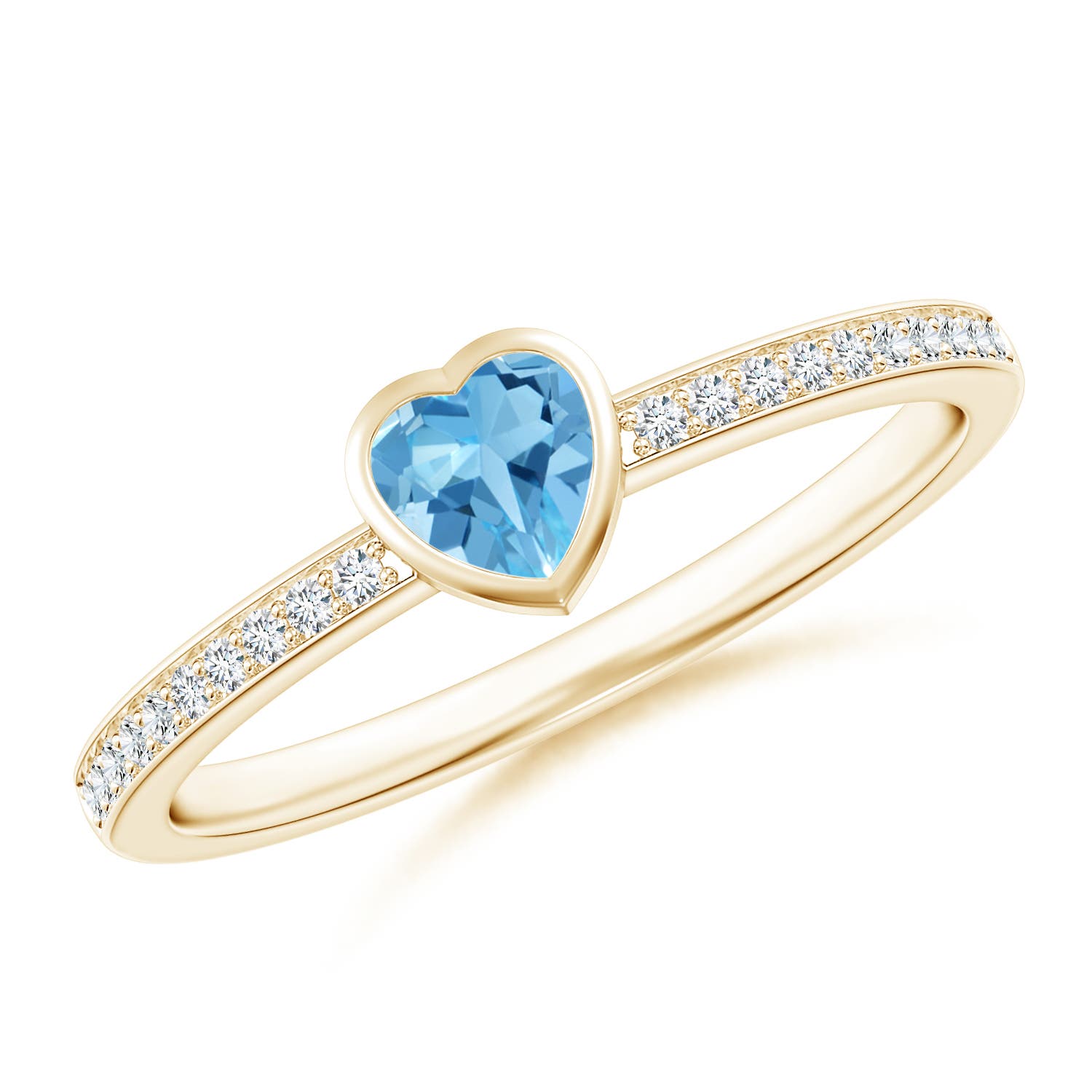 AA - Swiss Blue Topaz / 0.42 CT / 14 KT Yellow Gold