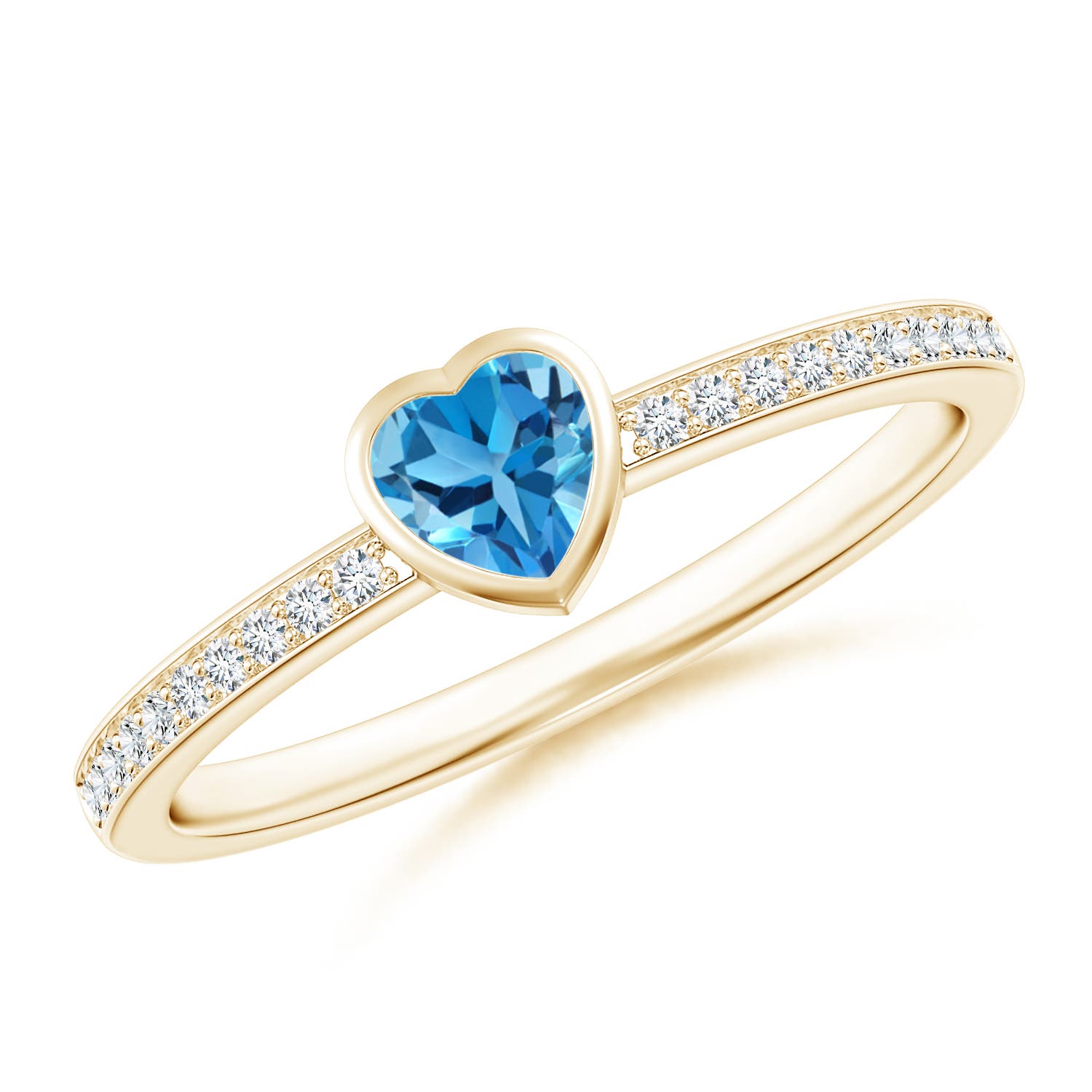 AAA - Swiss Blue Topaz / 0.42 CT / 14 KT Yellow Gold