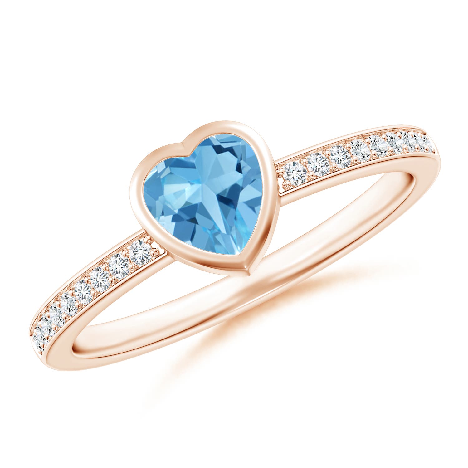 AA - Swiss Blue Topaz / 0.71 CT / 14 KT Rose Gold