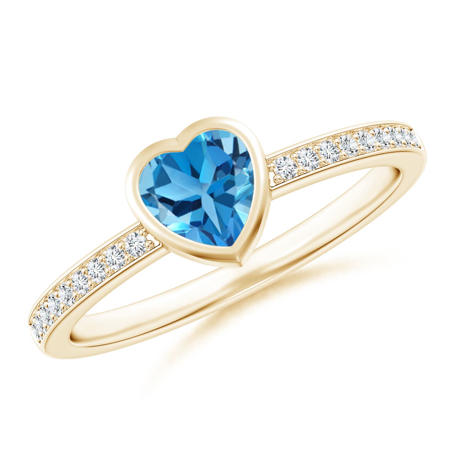 AAA - Swiss Blue Topaz / 0.71 CT / 14 KT Yellow Gold