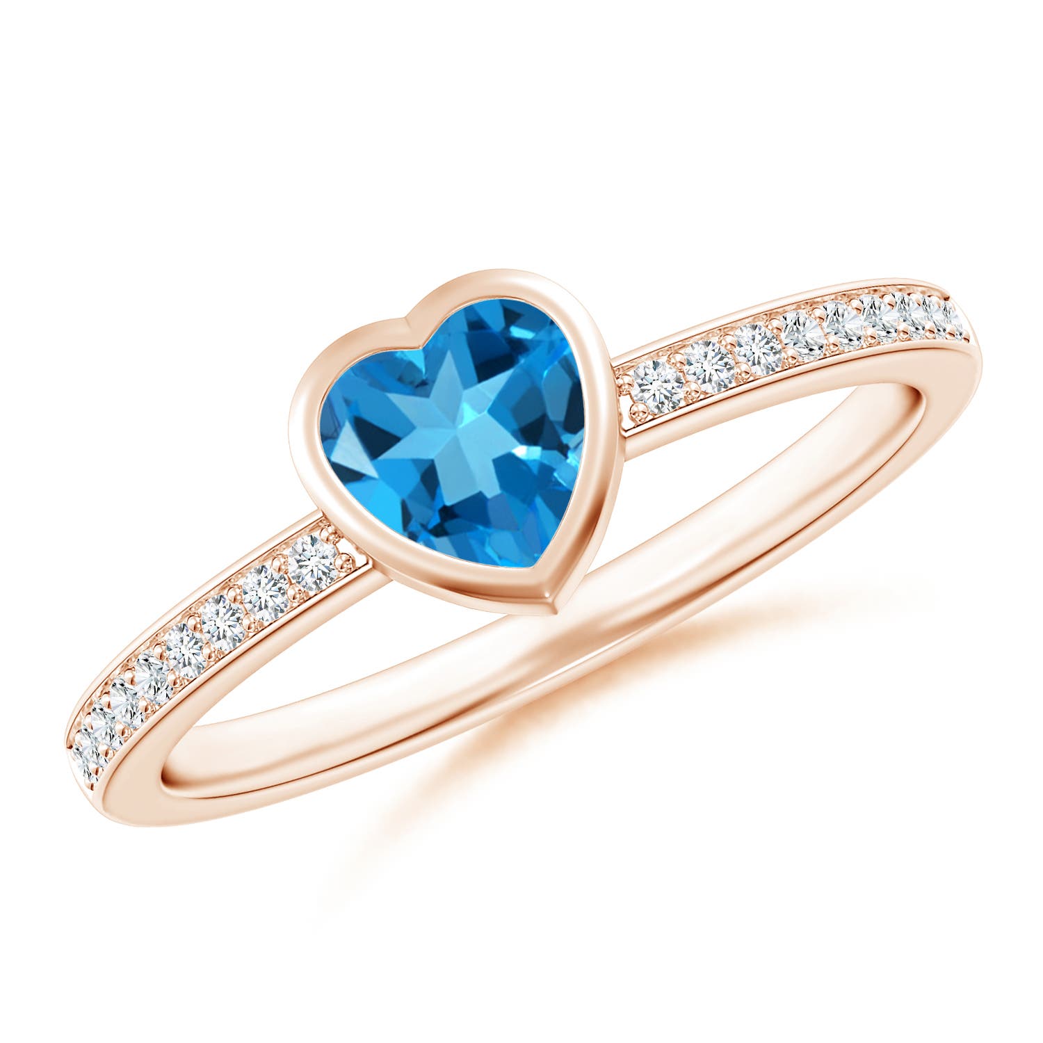 AAAA - Swiss Blue Topaz / 0.71 CT / 14 KT Rose Gold