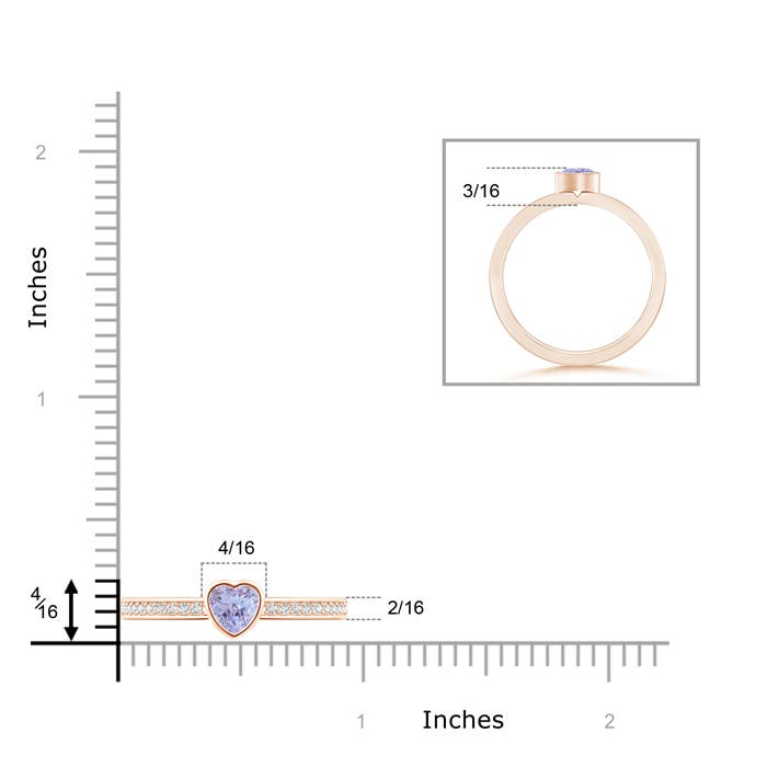 A - Tanzanite / 0.33 CT / 14 KT Rose Gold