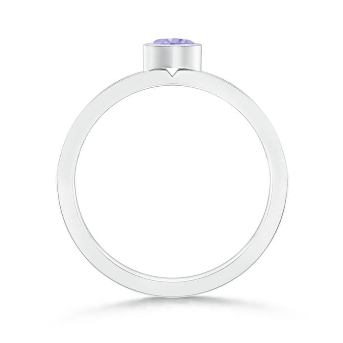 A - Tanzanite / 0.33 CT / 14 KT White Gold