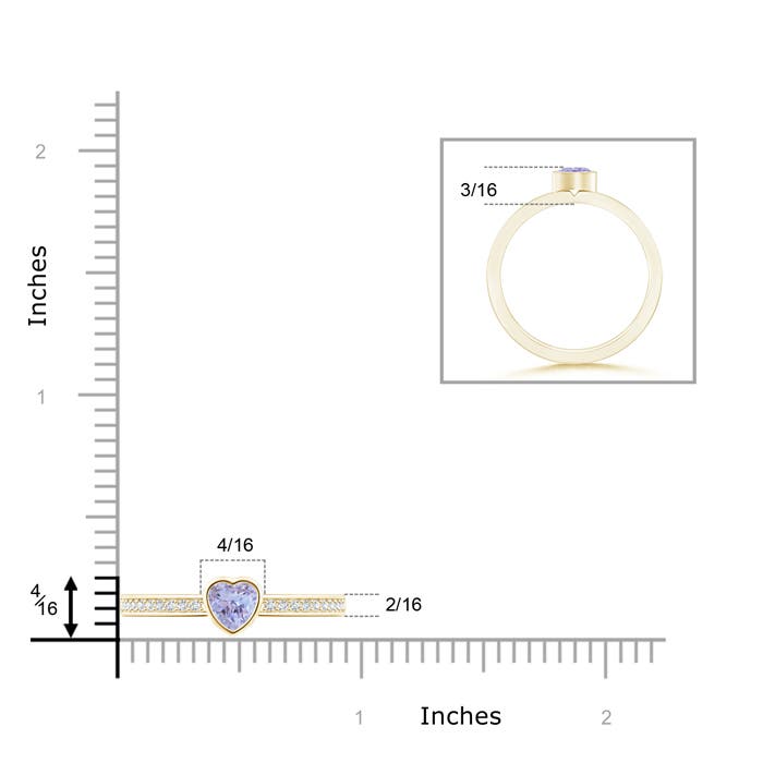 A - Tanzanite / 0.33 CT / 14 KT Yellow Gold