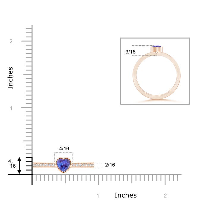 AAA - Tanzanite / 0.33 CT / 14 KT Rose Gold