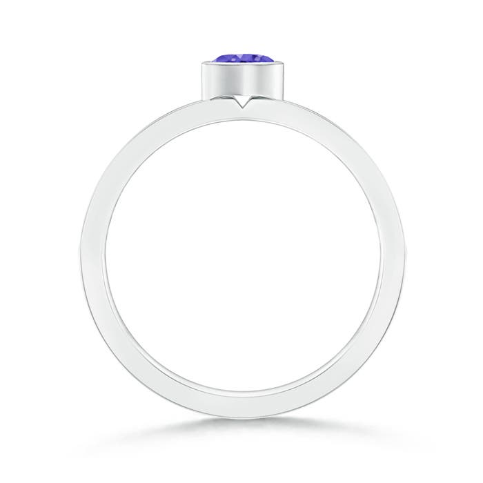 AAAA - Tanzanite / 0.33 CT / 14 KT White Gold