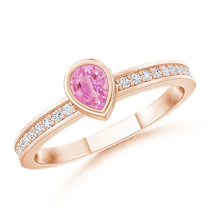 A - Pink Sapphire / 0.27 CT / 14 KT Rose Gold