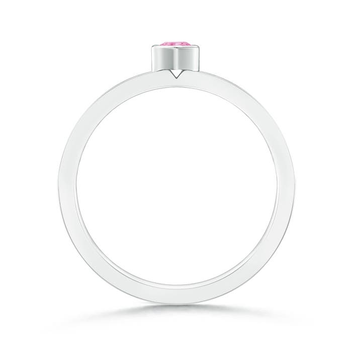 A - Pink Sapphire / 0.27 CT / 14 KT White Gold