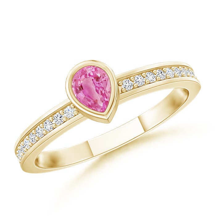 AA - Pink Sapphire / 0.27 CT / 14 KT Yellow Gold