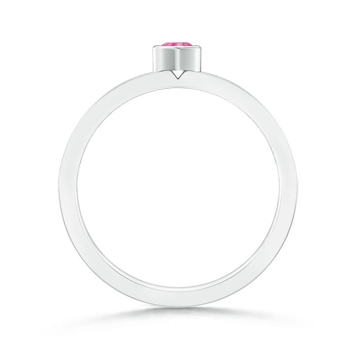 AAA - Pink Sapphire / 0.27 CT / 14 KT White Gold