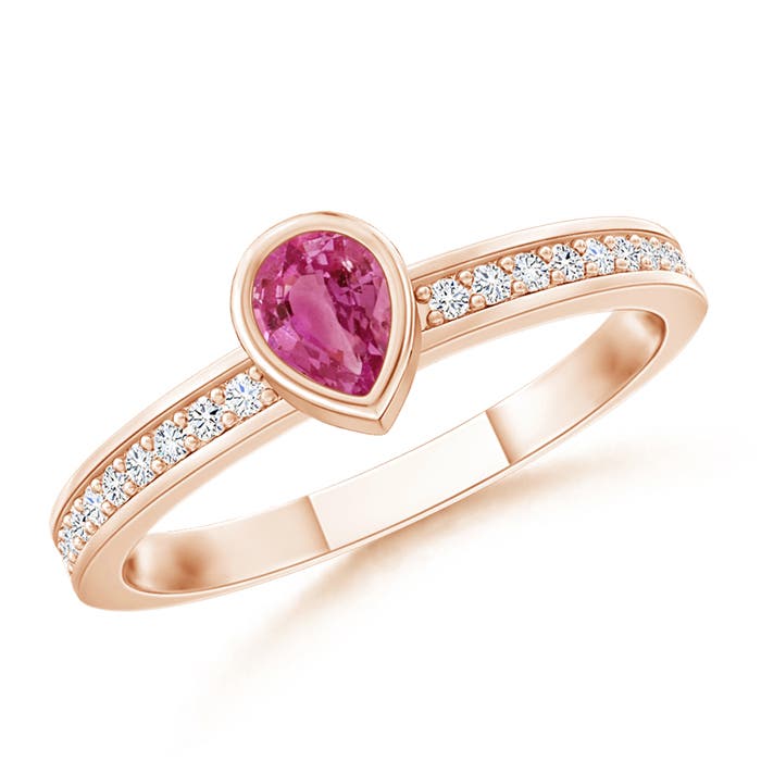 AAAA - Pink Sapphire / 0.27 CT / 14 KT Rose Gold