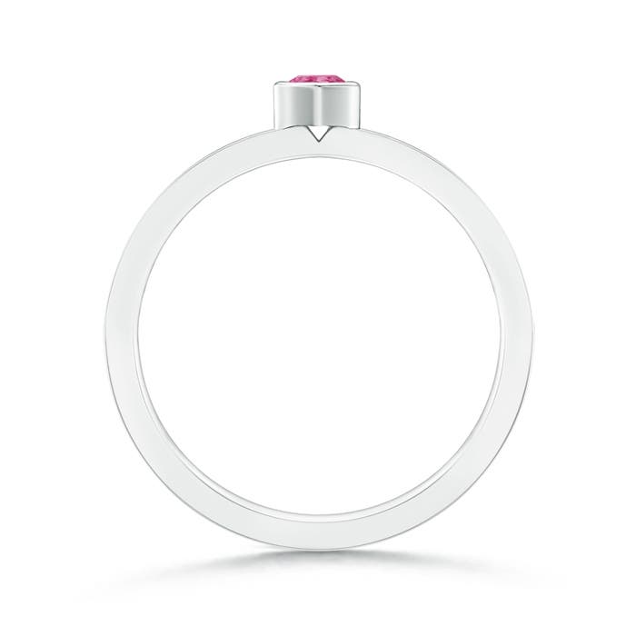 AAAA - Pink Sapphire / 0.27 CT / 14 KT White Gold