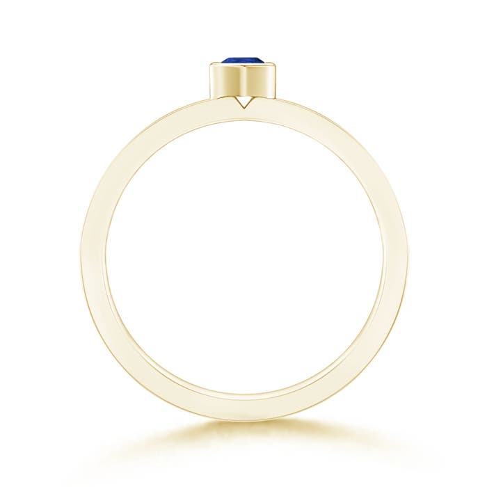 AAA - Blue Sapphire / 0.27 CT / 14 KT Yellow Gold