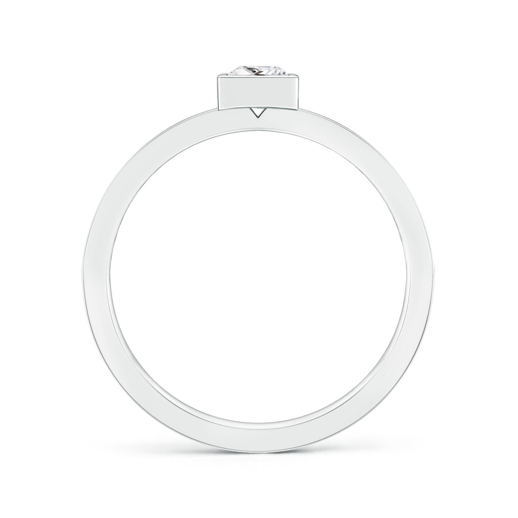 3mm HSI2 Bezel-Set Princess Diamond Stackable Promise Ring in White Gold - side_1