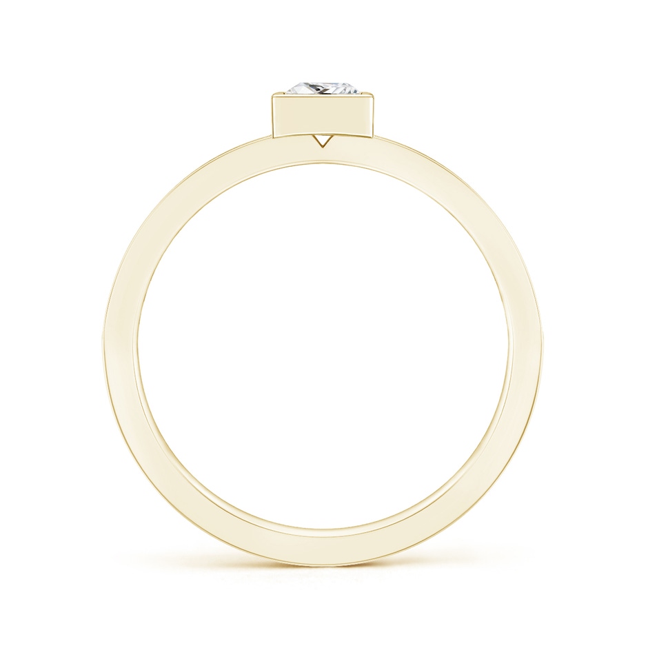 3mm HSI2 Bezel-Set Princess Diamond Stackable Promise Ring in Yellow Gold side-1