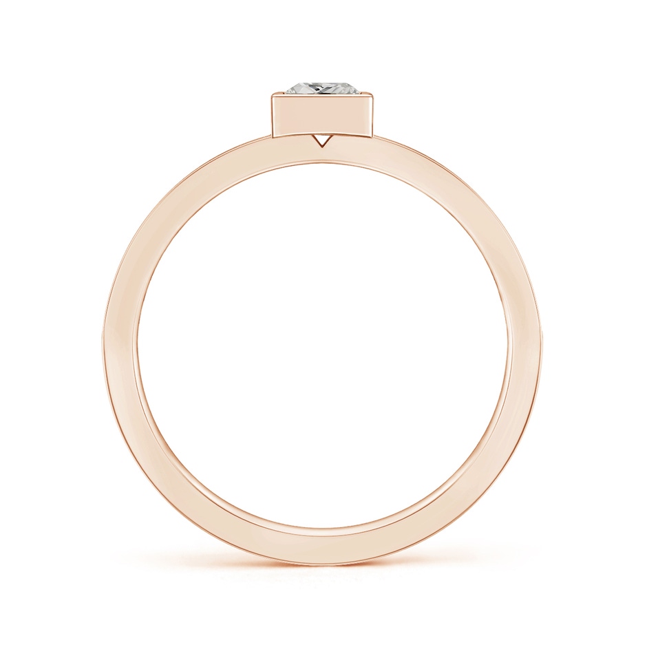 3mm KI3 Bezel-Set Princess Diamond Stackable Promise Ring in Rose Gold side-1