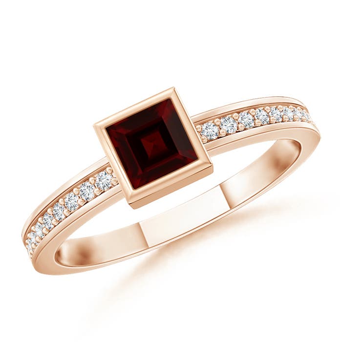 AA - Garnet / 0.3 CT / 14 KT Rose Gold