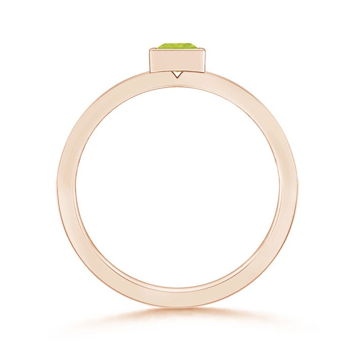 A - Peridot / 0.26 CT / 14 KT Rose Gold