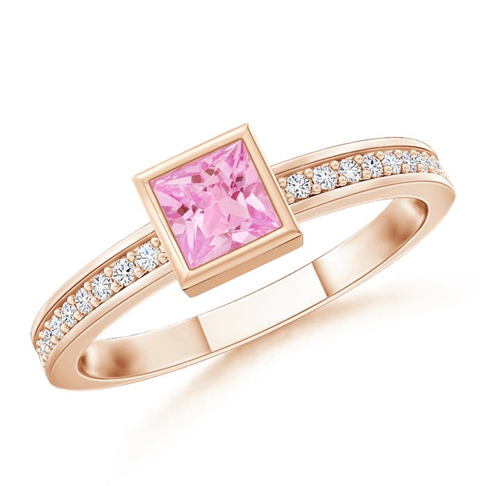 A - Pink Sapphire / 0.28 CT / 14 KT Rose Gold