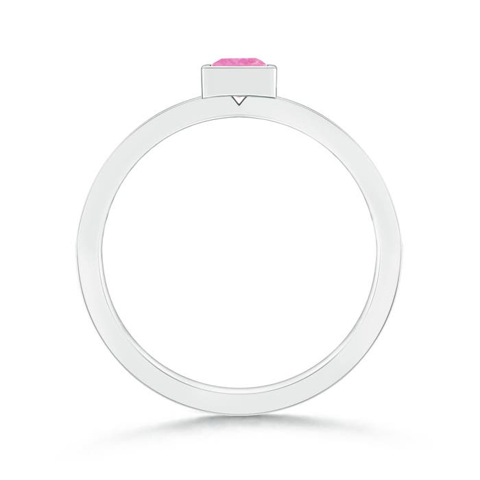 A - Pink Sapphire / 0.28 CT / 14 KT White Gold