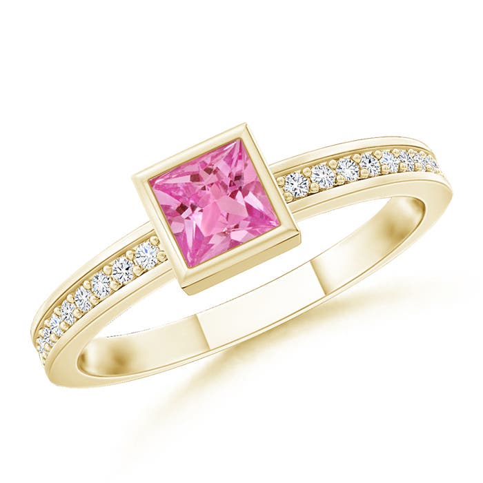 AAA - Pink Sapphire / 0.28 CT / 14 KT Yellow Gold