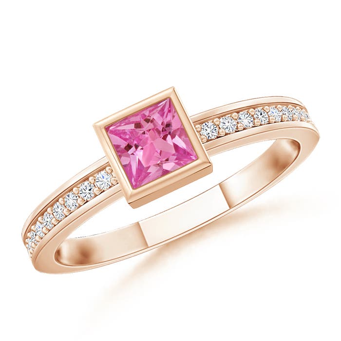 AAAA - Pink Sapphire / 0.28 CT / 14 KT Rose Gold