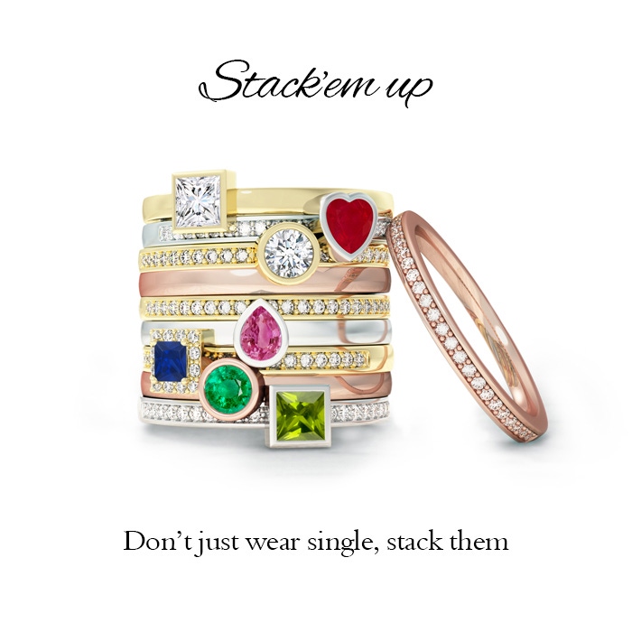 3mm AAAA Bezel-Set Square Ruby Stackable Promise Ring in Yellow Gold product image