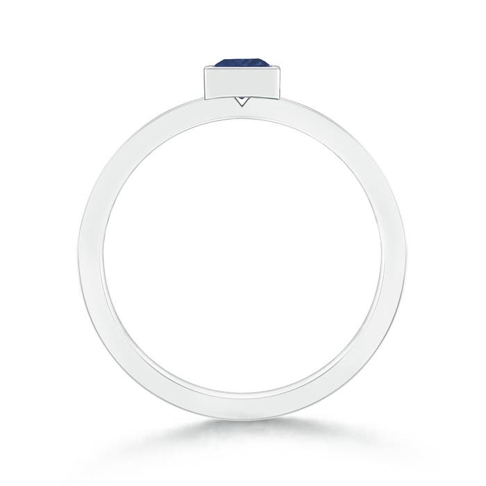 A - Blue Sapphire / 0.29 CT / 14 KT White Gold