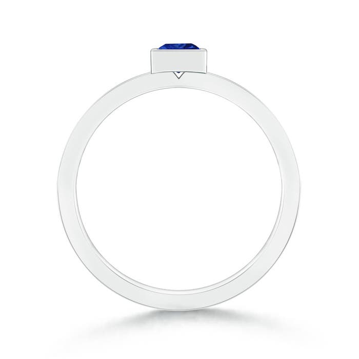 AAAA - Blue Sapphire / 0.29 CT / 14 KT White Gold