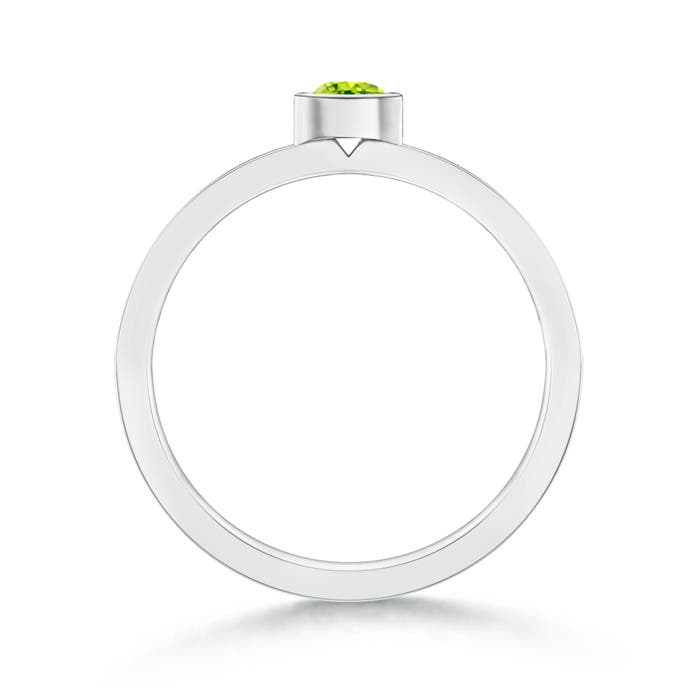 AAA - Peridot / 0.28 CT / 14 KT White Gold