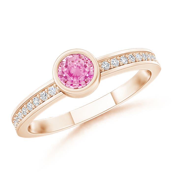 A - Pink Sapphire / 0.33 CT / 14 KT Rose Gold