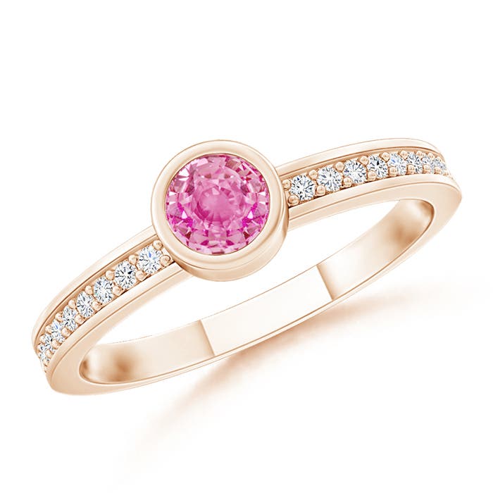 AA - Pink Sapphire / 0.33 CT / 14 KT Rose Gold