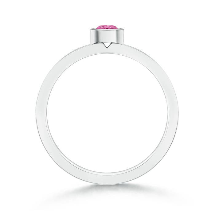 AAA - Pink Sapphire / 0.33 CT / 14 KT White Gold