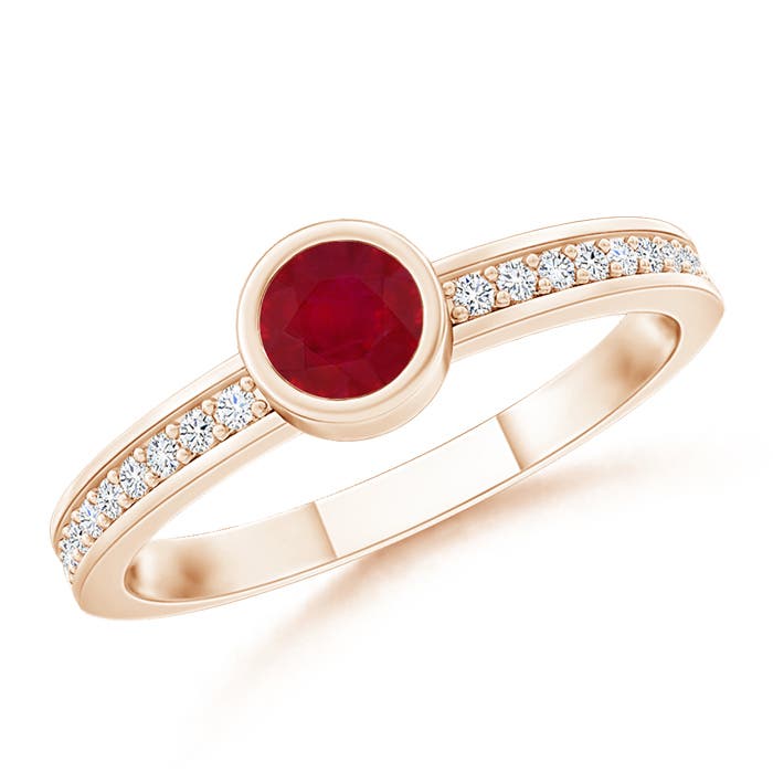 AA - Ruby / 0.33 CT / 14 KT Rose Gold