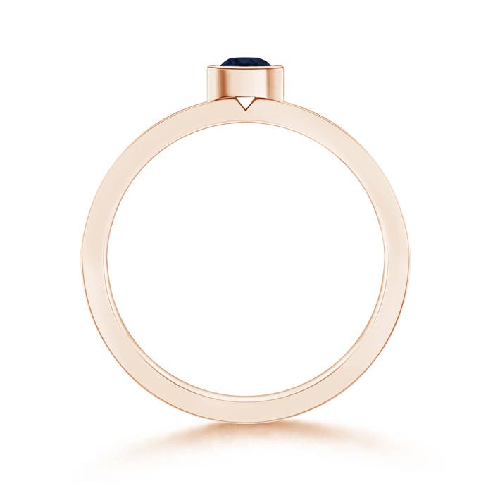 A - Blue Sapphire / 0.32 CT / 14 KT Rose Gold