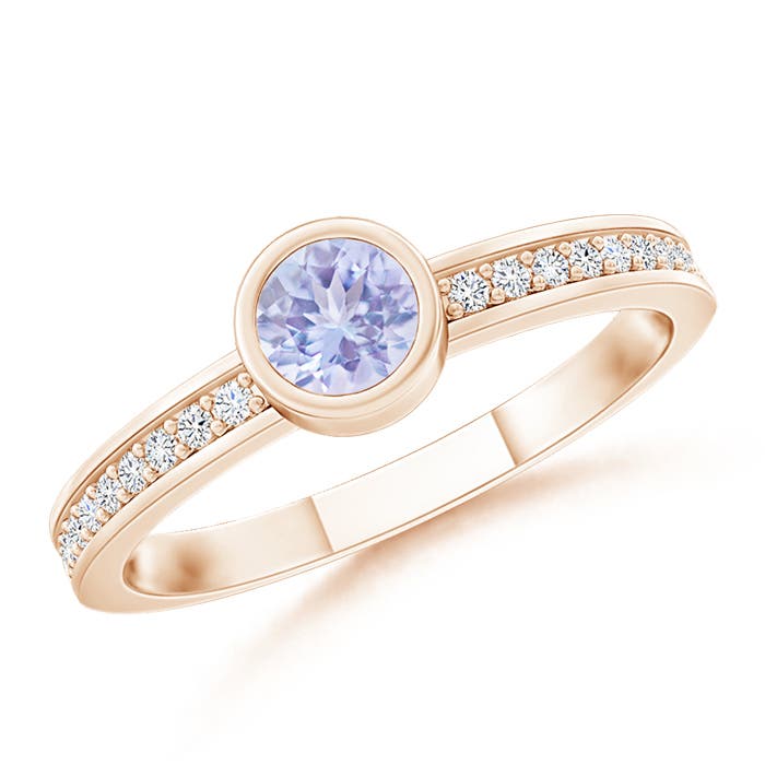 A - Tanzanite / 0.28 CT / 14 KT Rose Gold