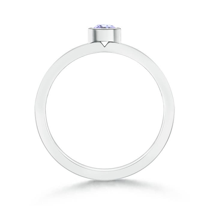 A - Tanzanite / 0.28 CT / 14 KT White Gold