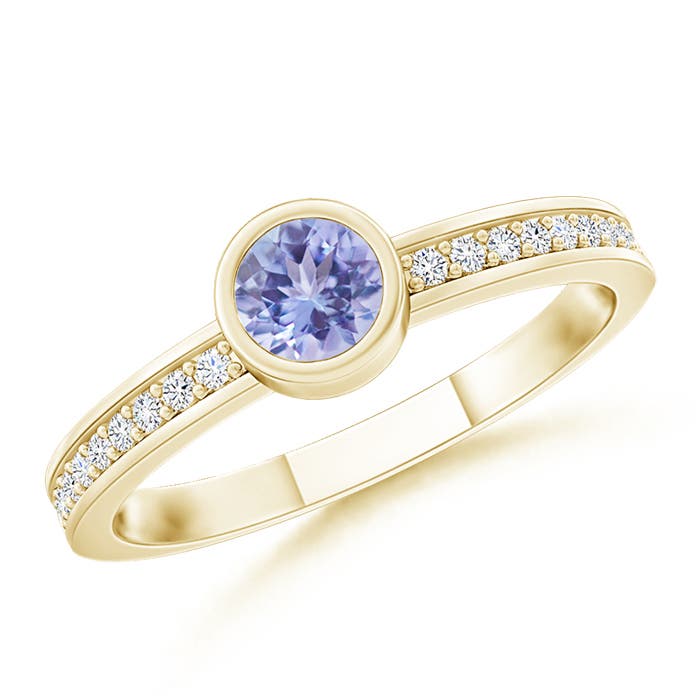 AA - Tanzanite / 0.28 CT / 14 KT Yellow Gold