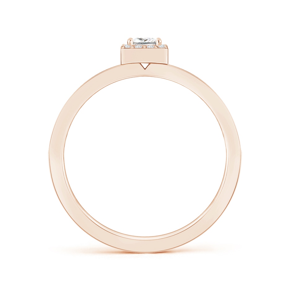 3mm GVS2 Princess-Cut Diamond Halo Stackable Ring in Rose Gold side-1