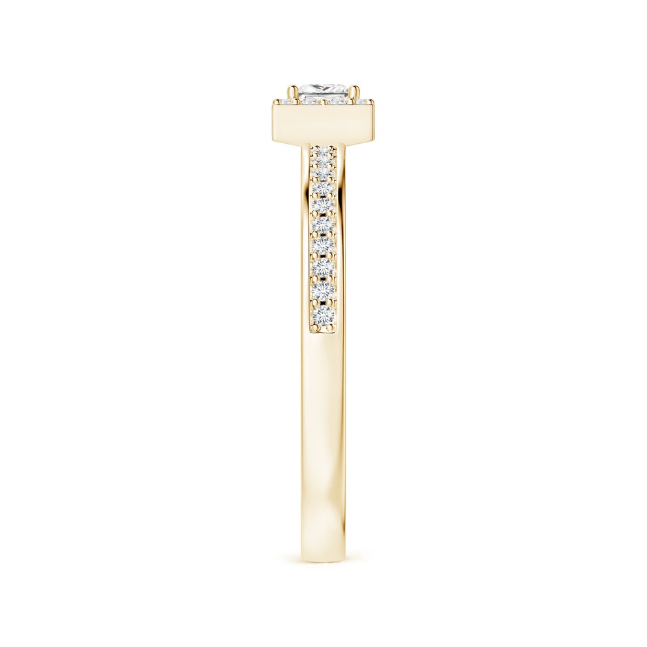 3mm GVS2 Princess-Cut Diamond Halo Stackable Ring in Yellow Gold side-2