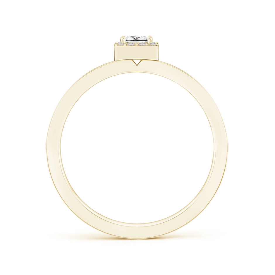 3mm IJI1I2 Princess-Cut Diamond Halo Stackable Ring in Yellow Gold side-1