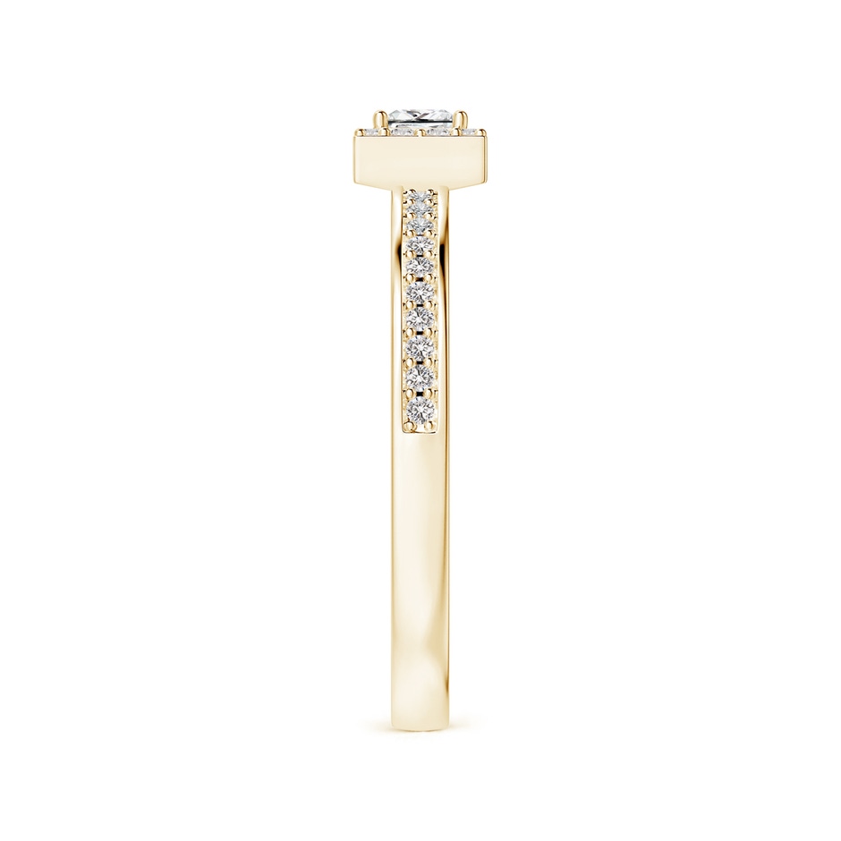3mm IJI1I2 Princess-Cut Diamond Halo Stackable Ring in Yellow Gold side-2