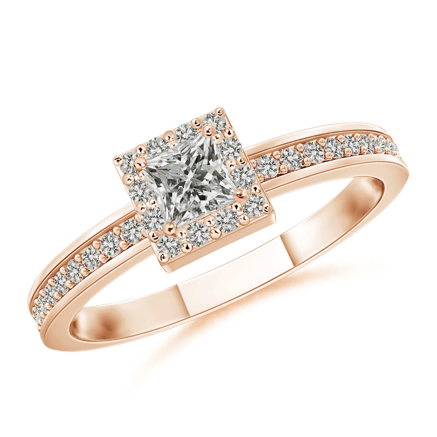 K, I3 / 0.32 CT / 14 KT Rose Gold