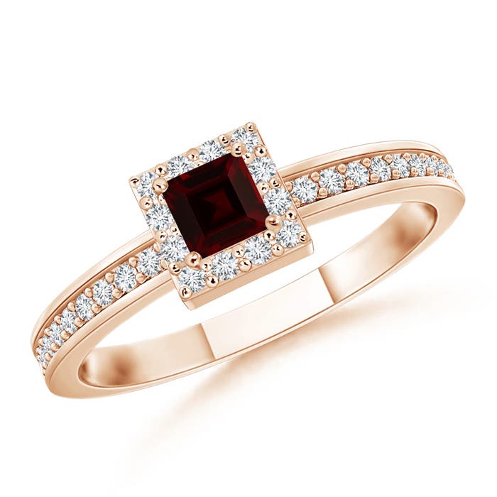 A - Garnet / 0.36 CT / 14 KT Rose Gold