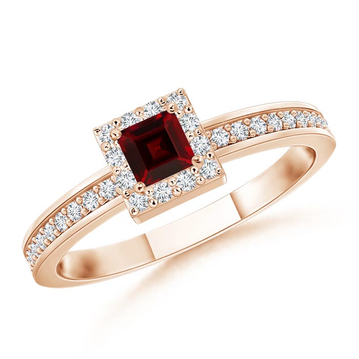 AAA - Garnet / 0.36 CT / 14 KT Rose Gold