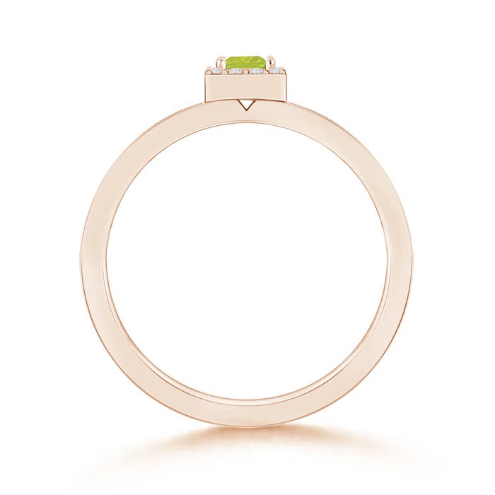 A - Peridot / 0.32 CT / 14 KT Rose Gold