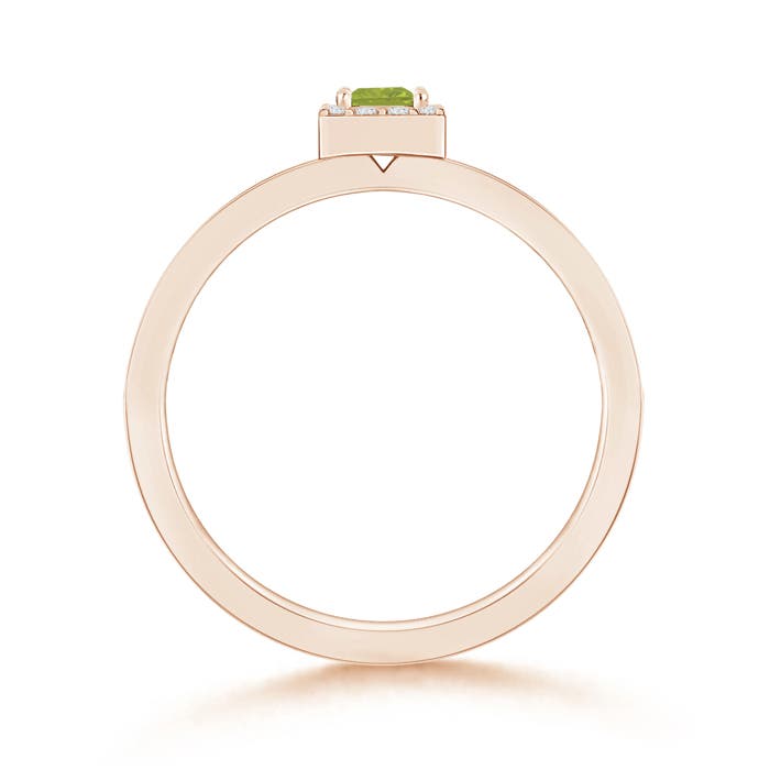 AA - Peridot / 0.32 CT / 14 KT Rose Gold