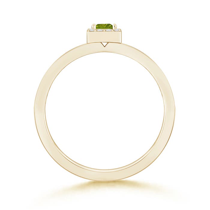 AAA - Peridot / 0.32 CT / 14 KT Yellow Gold