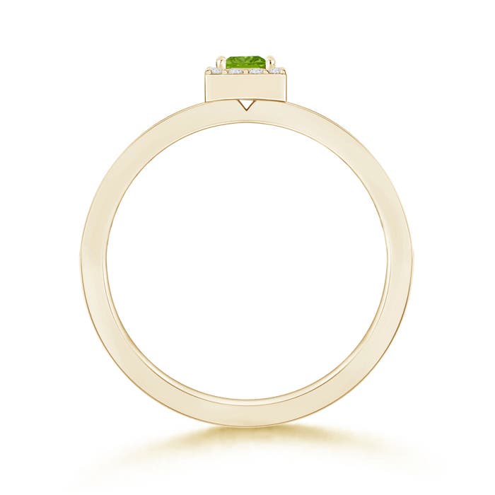 AAAA - Peridot / 0.32 CT / 14 KT Yellow Gold